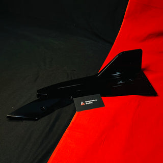 Gloss Black Fish Cut Rear Splitters