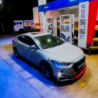 car with 4 pc front splitter