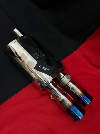 Remus Dual Tip Valvetronic Exhaust | Burnt Carbon Titanium Tips