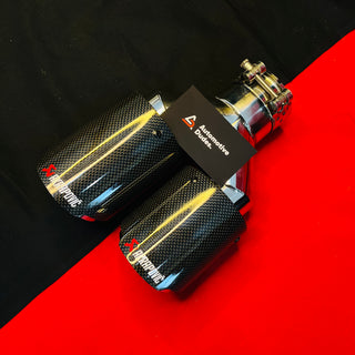 Akrapovic Dual Carbon Exhaust Tip | Sporty Carbon Finish
