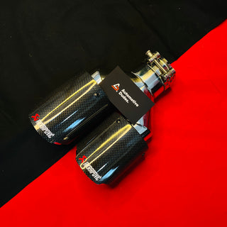 Akrapovic Dual Carbon Exhaust Tip | Sporty Carbon Finish