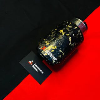 Akrapovic Single Exhaust Tip (Forged Carbon with Golden Flakes) | Single Muffler Tip | Universal Fit
