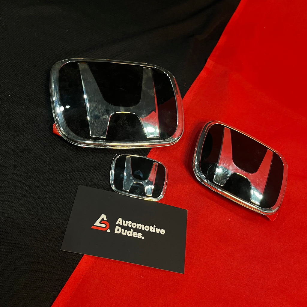 Honda JDM Type-R Red Emblem (Set of 3) | Honda H Replacement Logos