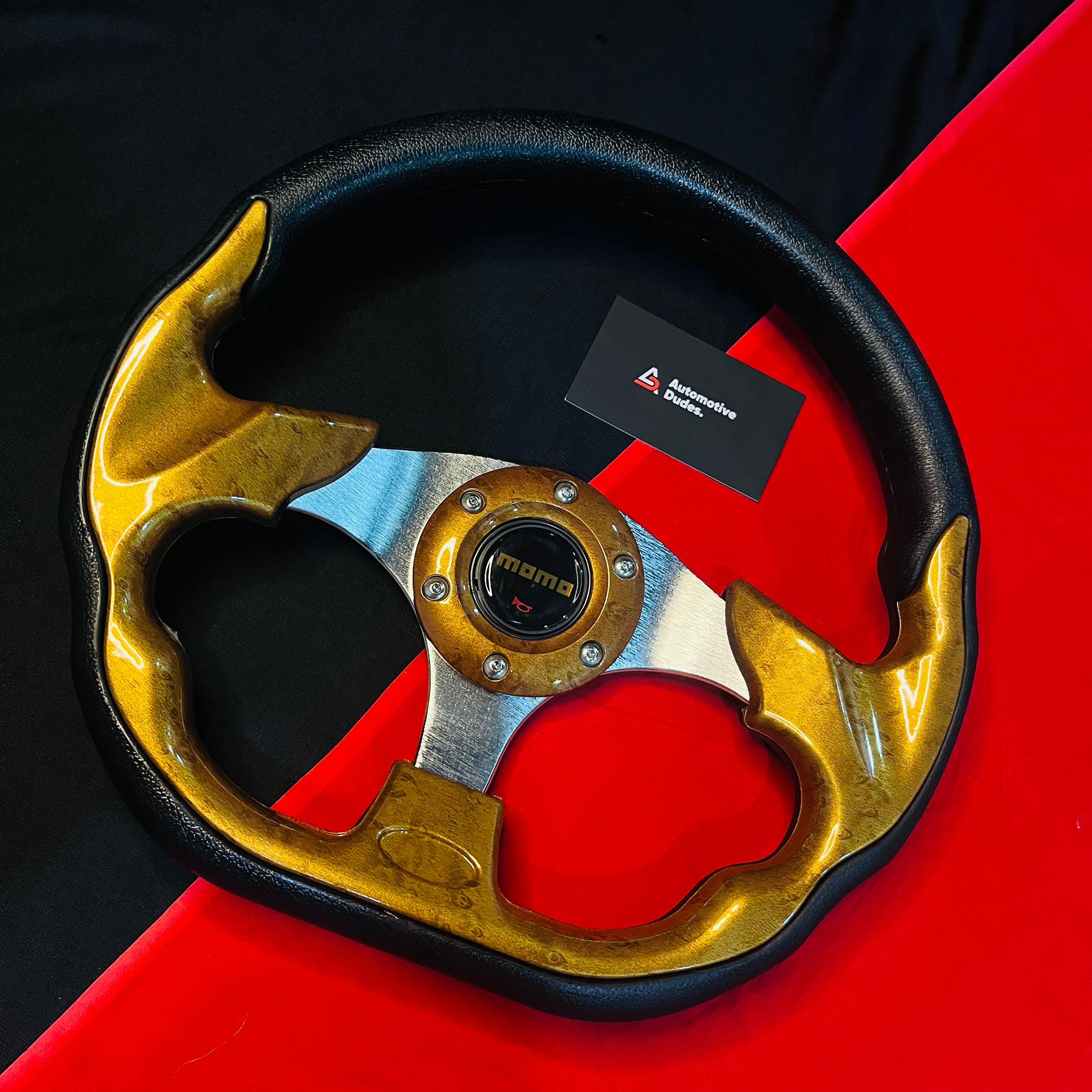 MOMO 12 Inch D-Shaped Universal Steering Wheel