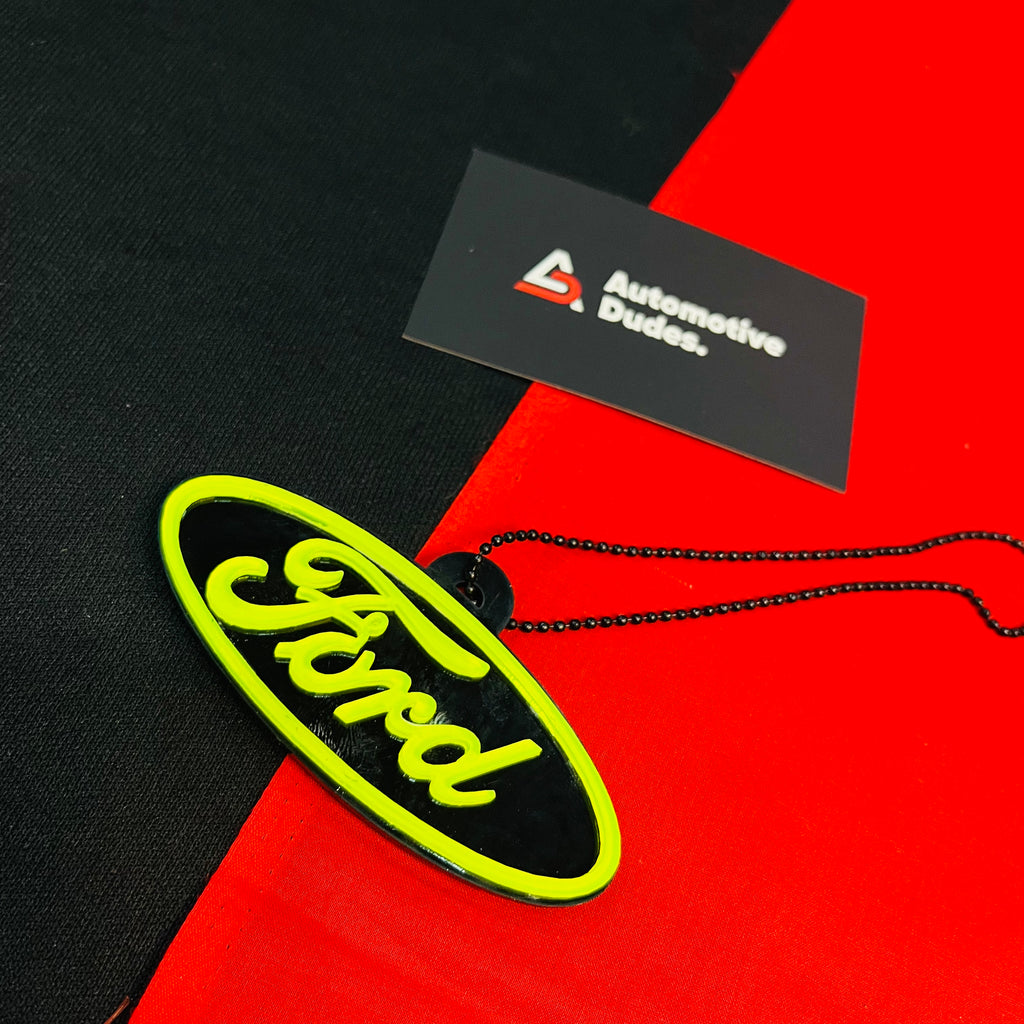 Fluorescent Green Car Mirror Hanging