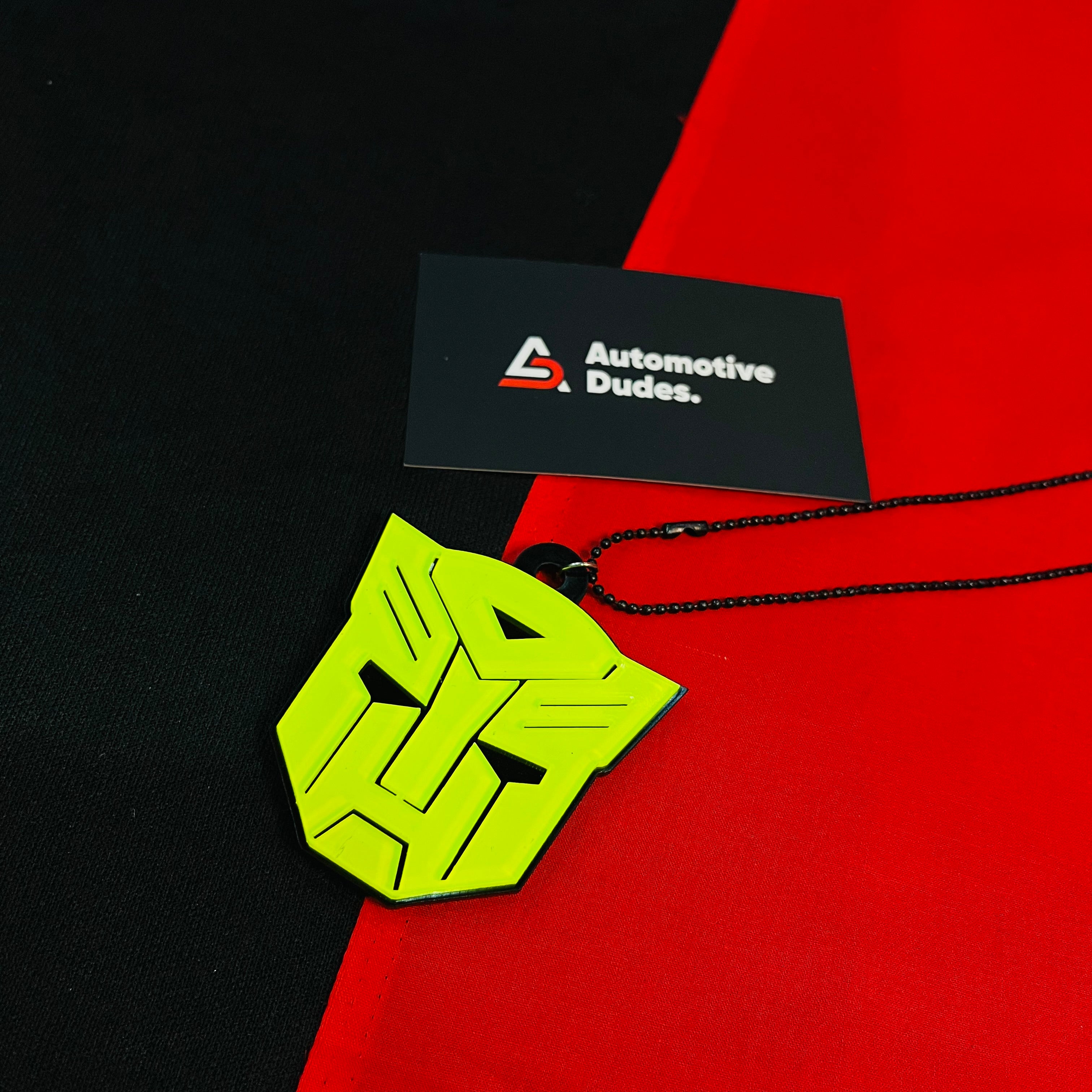 Fluorescent Green Car Mirror Hanging