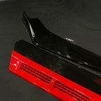 Universal 4 PC Rocket Splitter (Black with Red Lip | ABS)