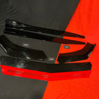 Universal 6 PC Rocket Splitter (Black with Red Lip | ABS)