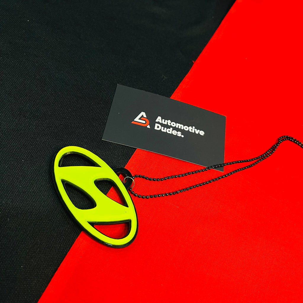 Fluorescent Green Car Mirror Hanging