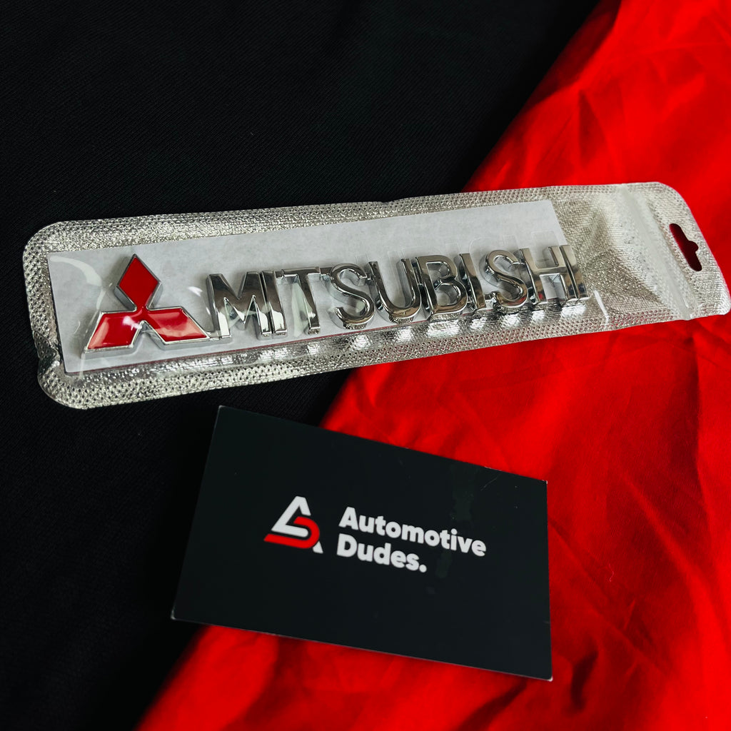 Mitsubishi  Metal Emblem Badge | Universal Aftermarket Monogram Sticker