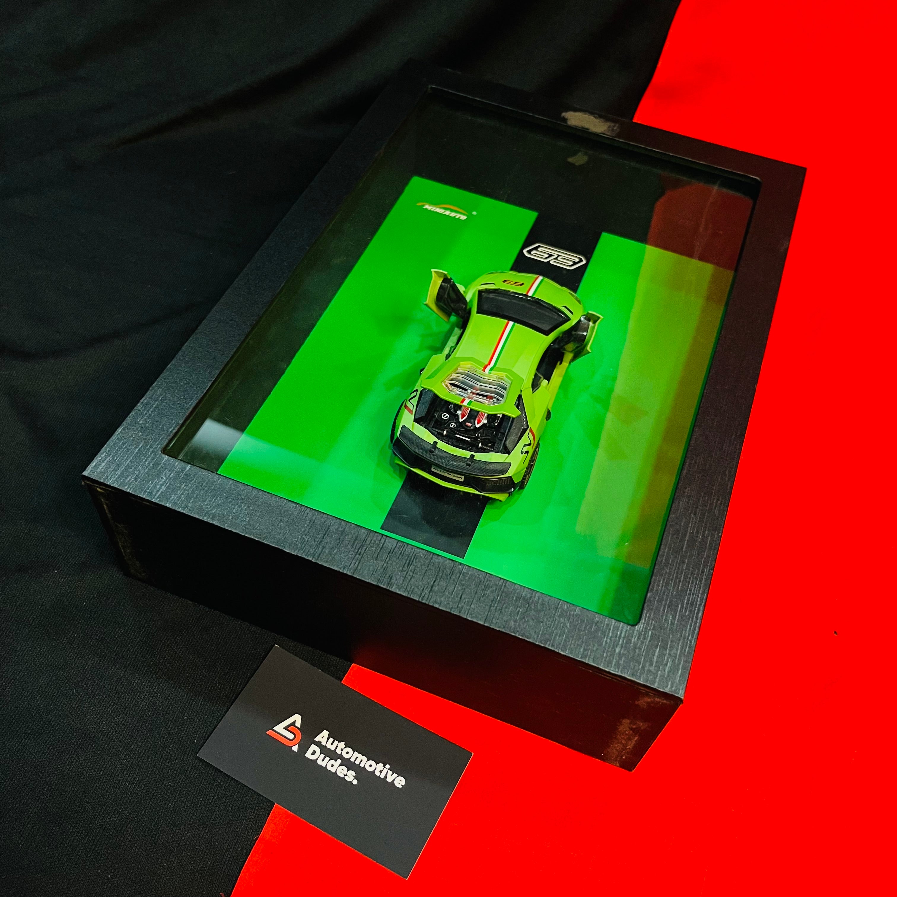 3D Car Frame Wall Art | Wooden Frame with Removable Die-Cast Cars