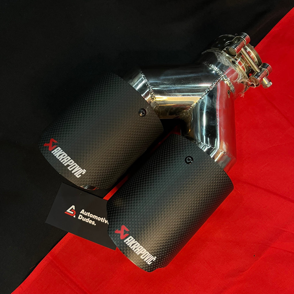 Akrapovic Dual Tip | Akra matt Dual Exhaust Tip