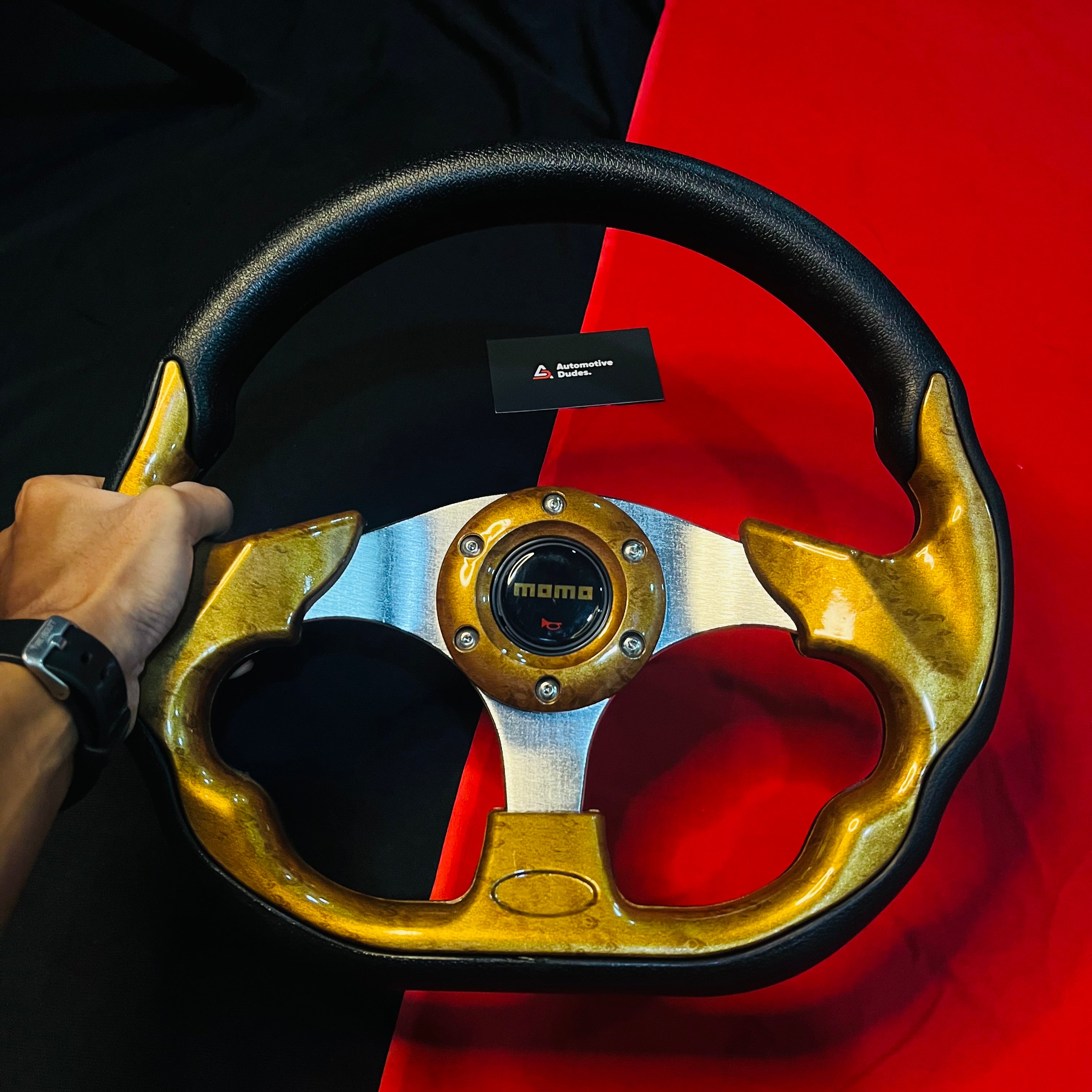 MOMO 12 Inch D-Shaped Universal Steering Wheel