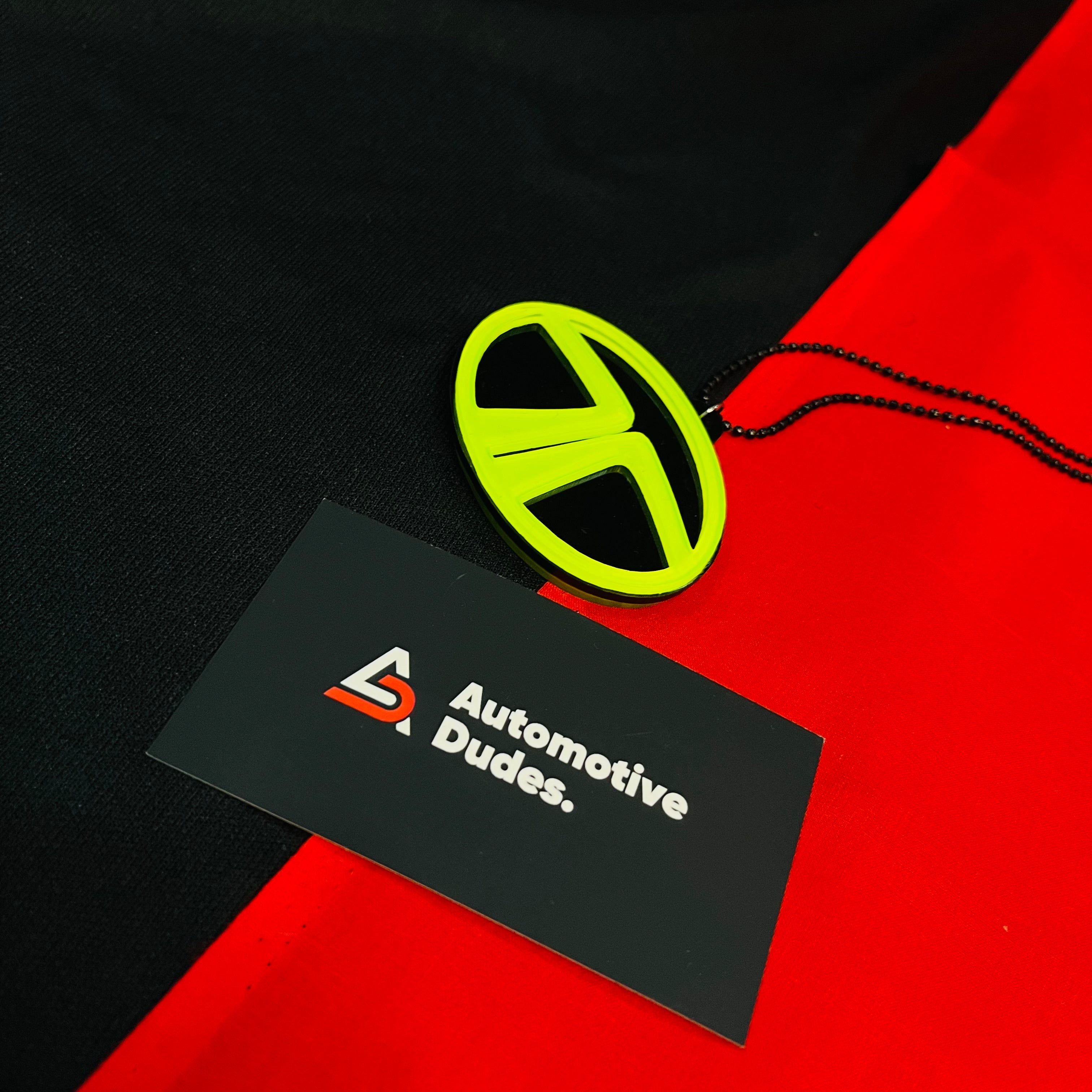 Fluorescent Green Car Mirror Hanging