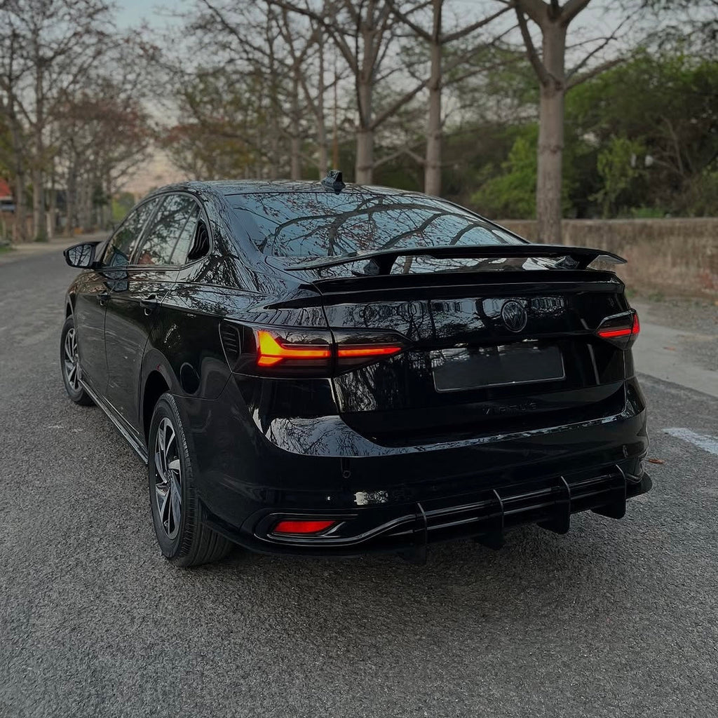 Volkswagen Virtus 4 Fin Diffuser | VW Virtus Rear Diffuser