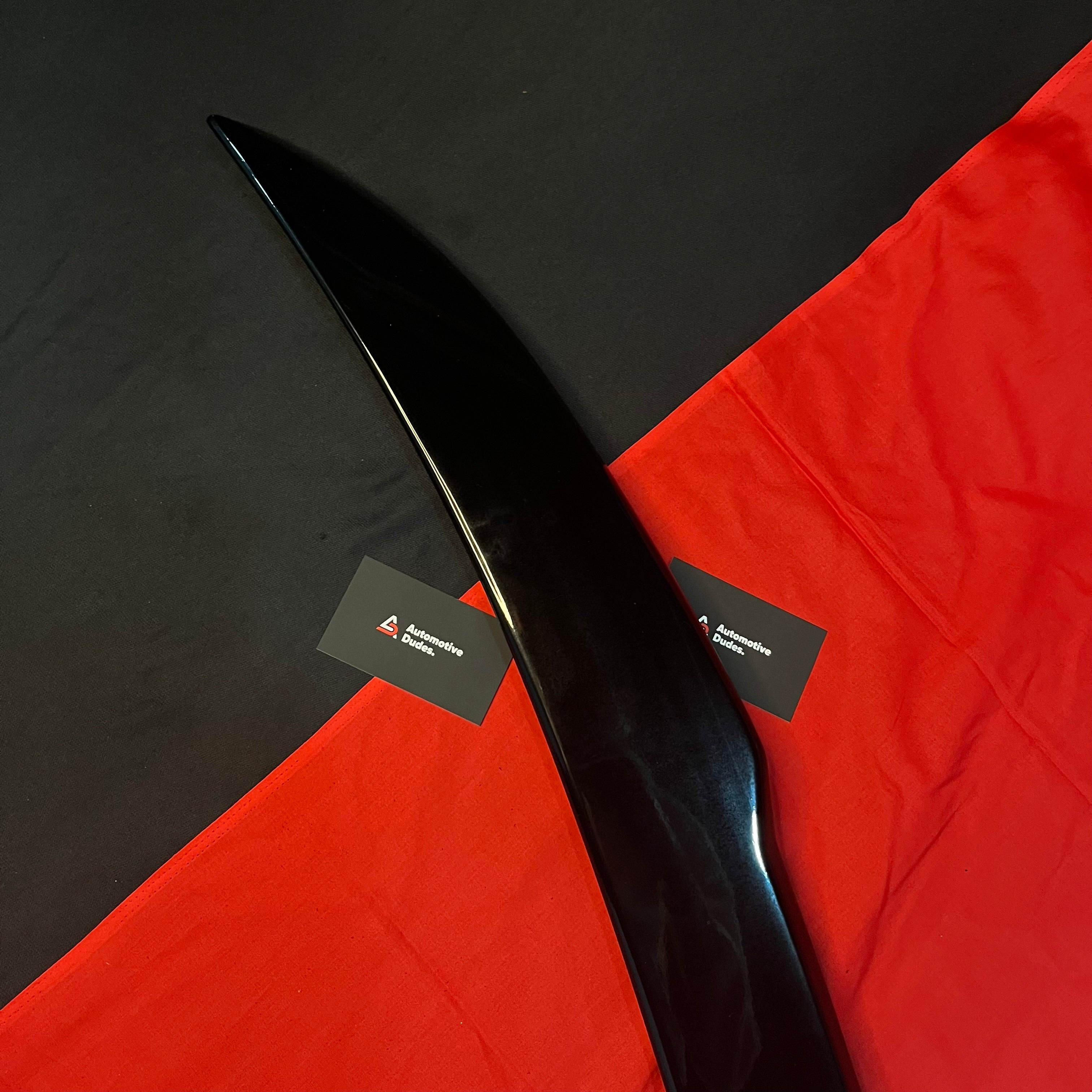 Rear Trunk Lip Spoiler for Volkswagen Virtus & Skoda Slavia | Gloss Black ABS India