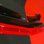 Universal 4 PC Rocket Splitter (Black with Red Lip | ABS)