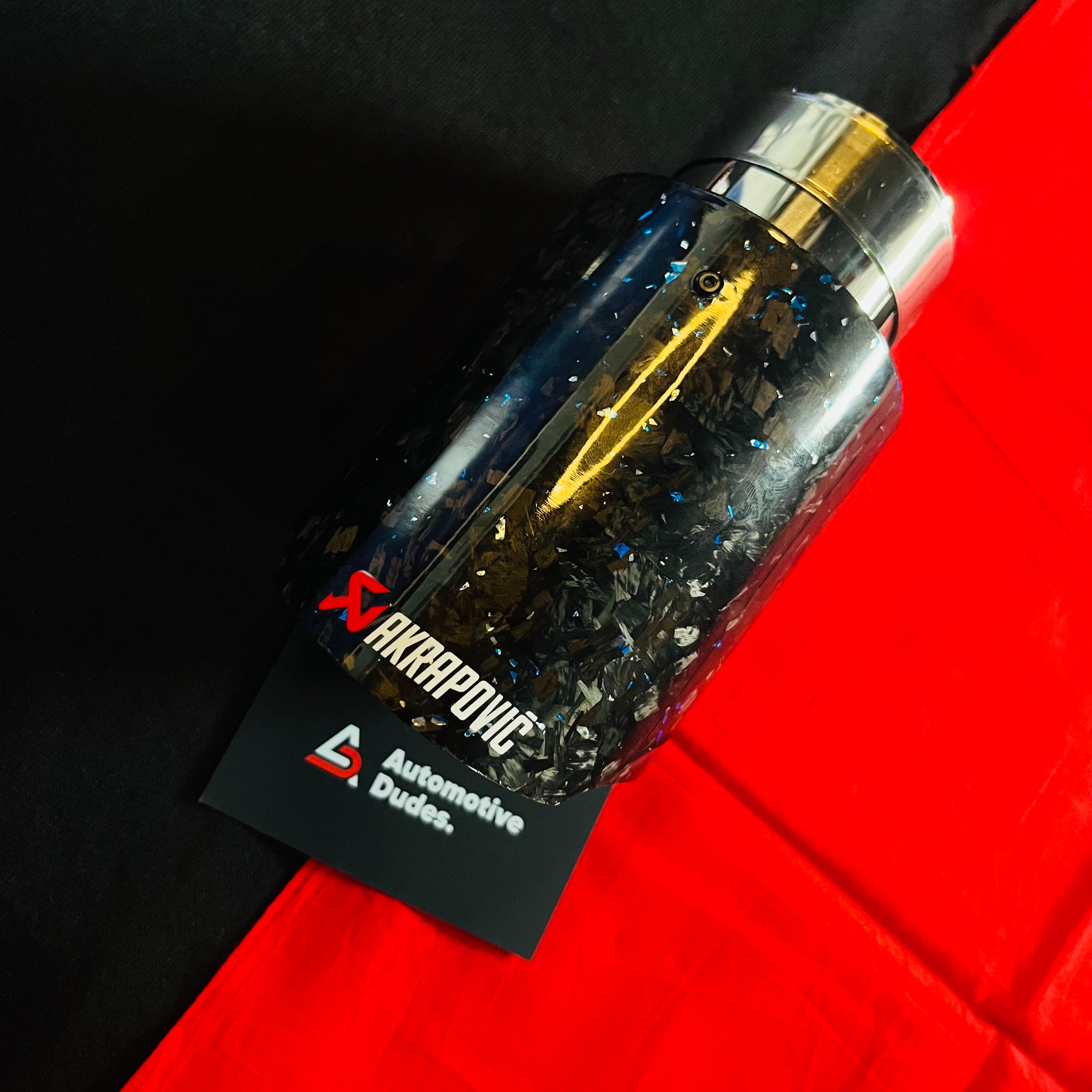 Akrapovic Exhaust Tip | Akra Blue Forged Carbon Single Tip