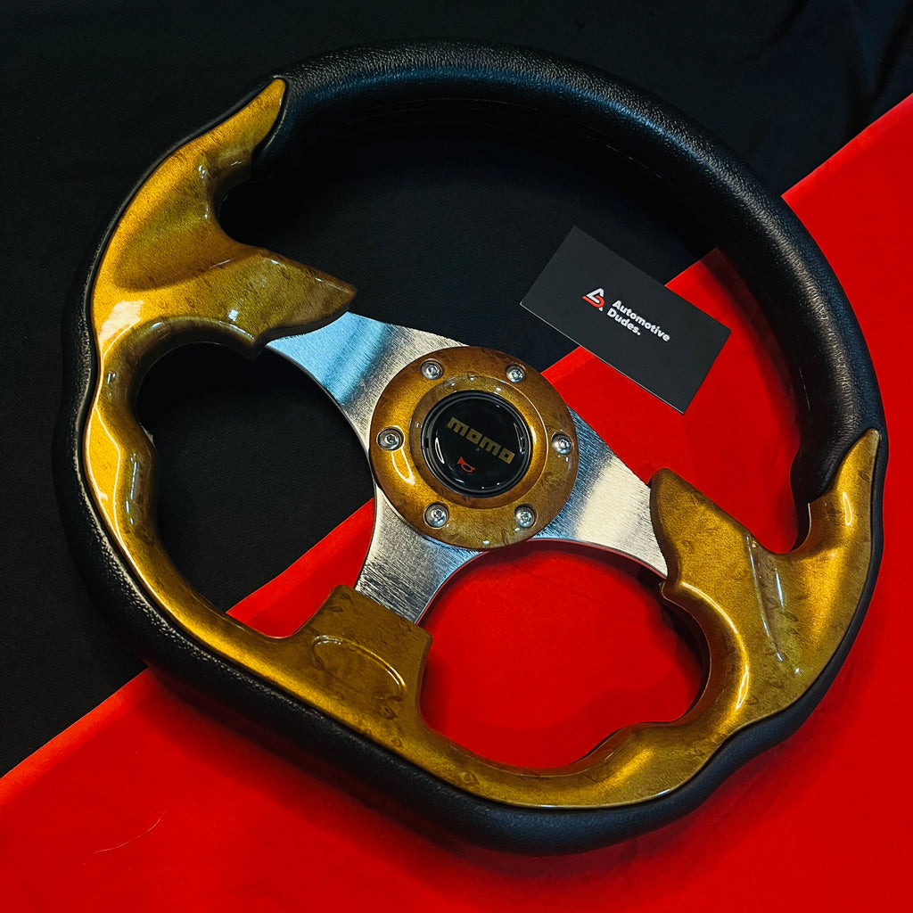 MOMO 12 Inch D-Shaped Universal Steering Wheel