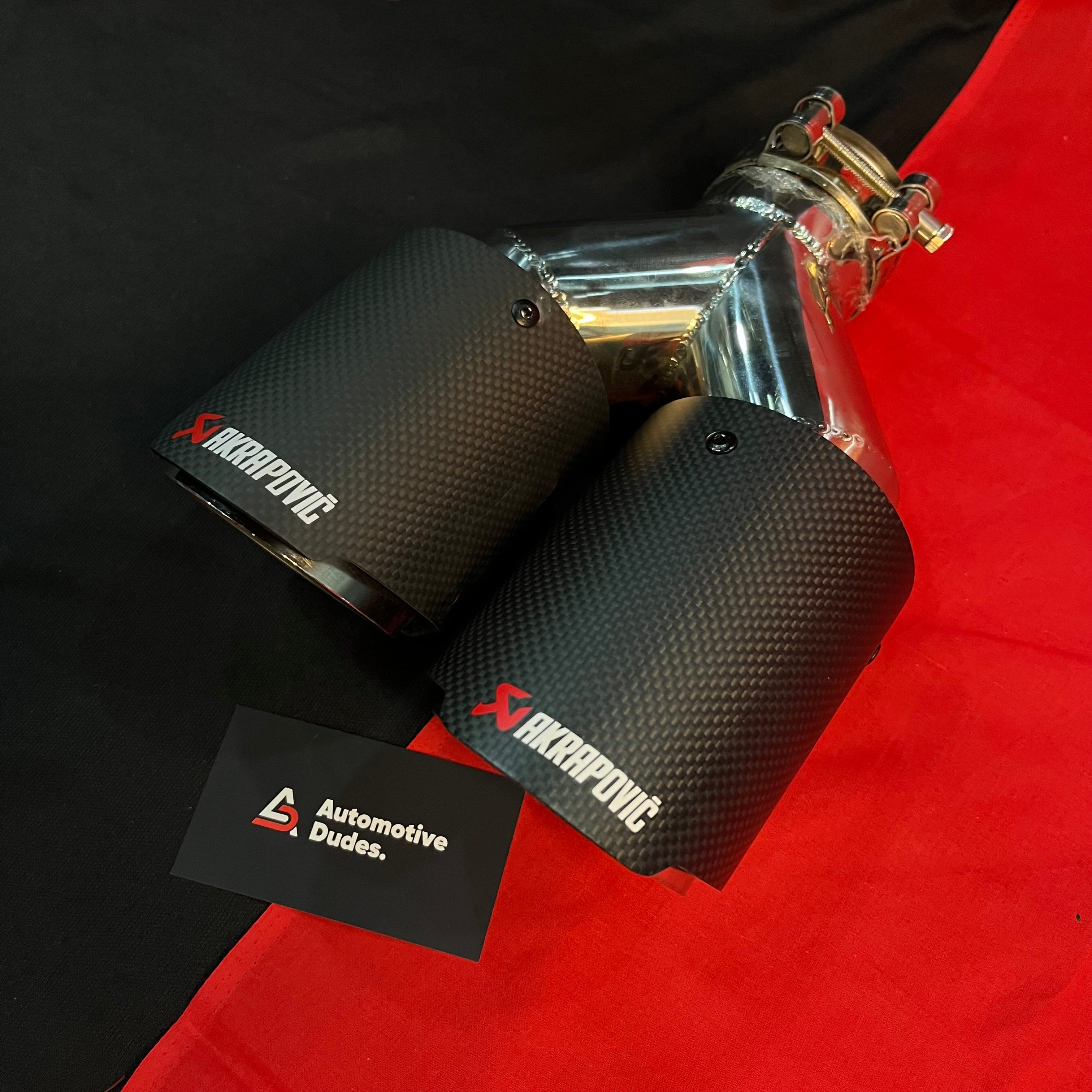 Akrapovic Dual Tip | Akra matt Dual Exhaust Tip