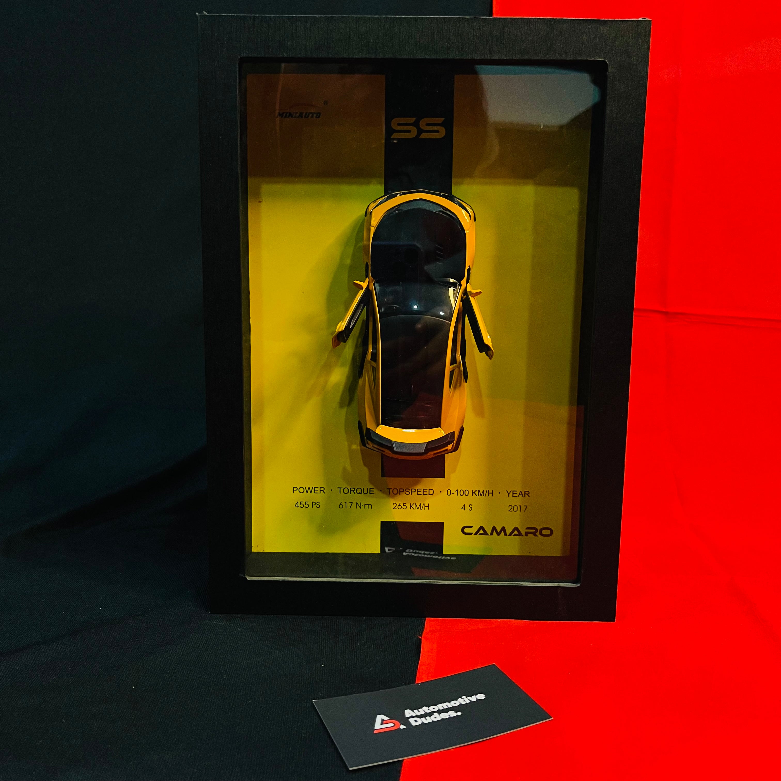 3D Car Frame Wall Art | Wooden Frame with Removable Die-Cast Cars