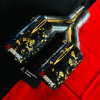 Akrapovic Dual Tip | Akra Golden Forged Carbon Dual Exhaust TipFit