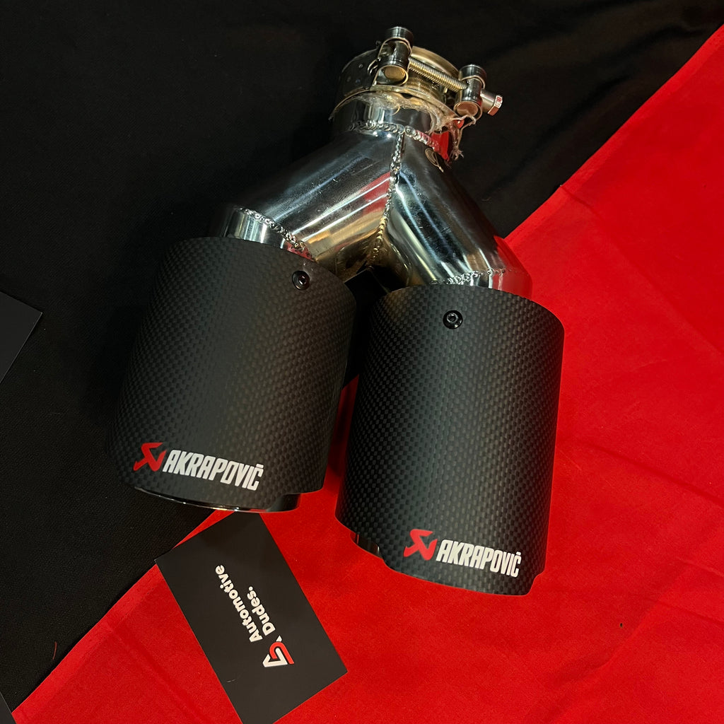 Akrapovic Dual Tip | Akra matt Dual Exhaust Tip