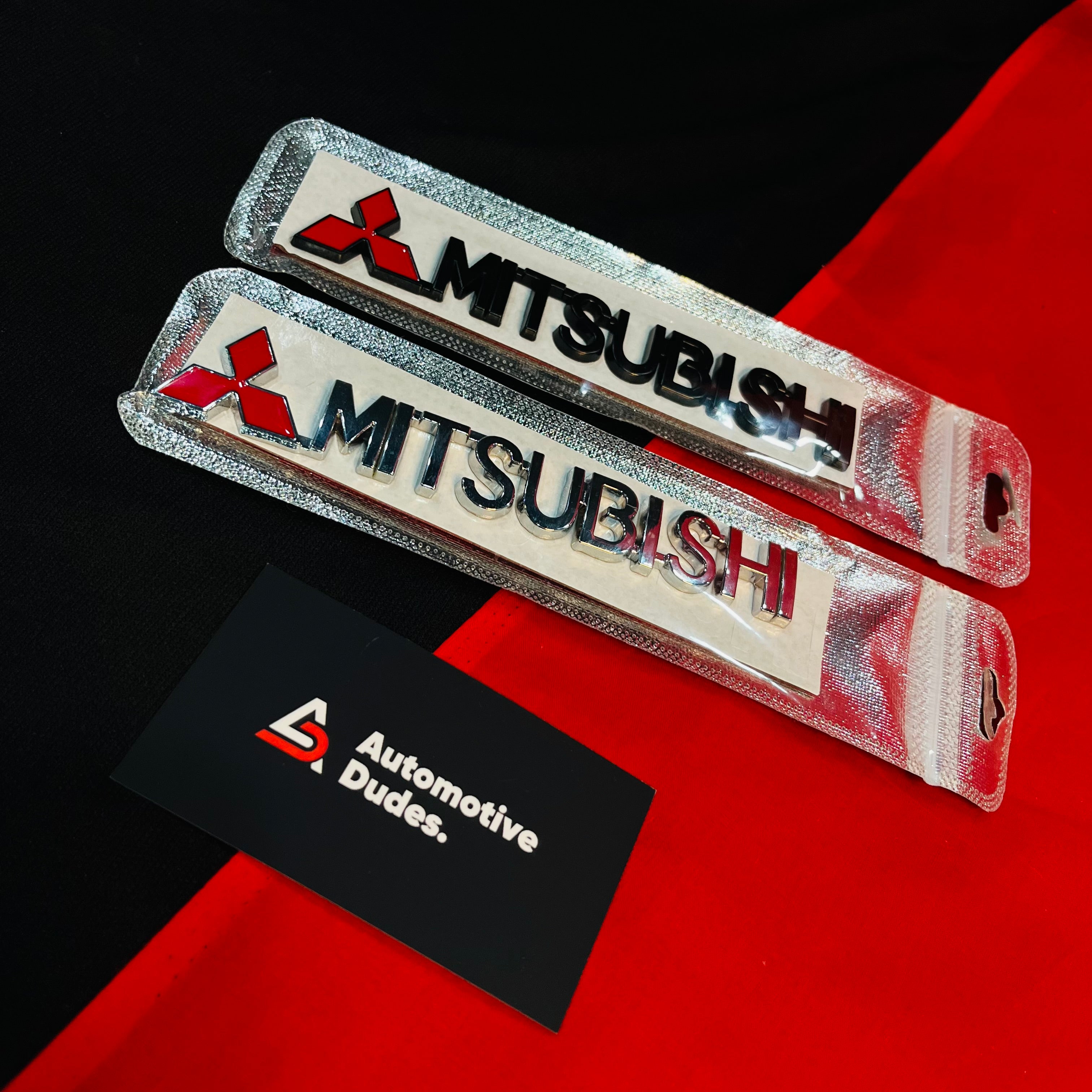 Mitsubishi  Metal Emblem Badge | Universal Aftermarket Monogram Sticker