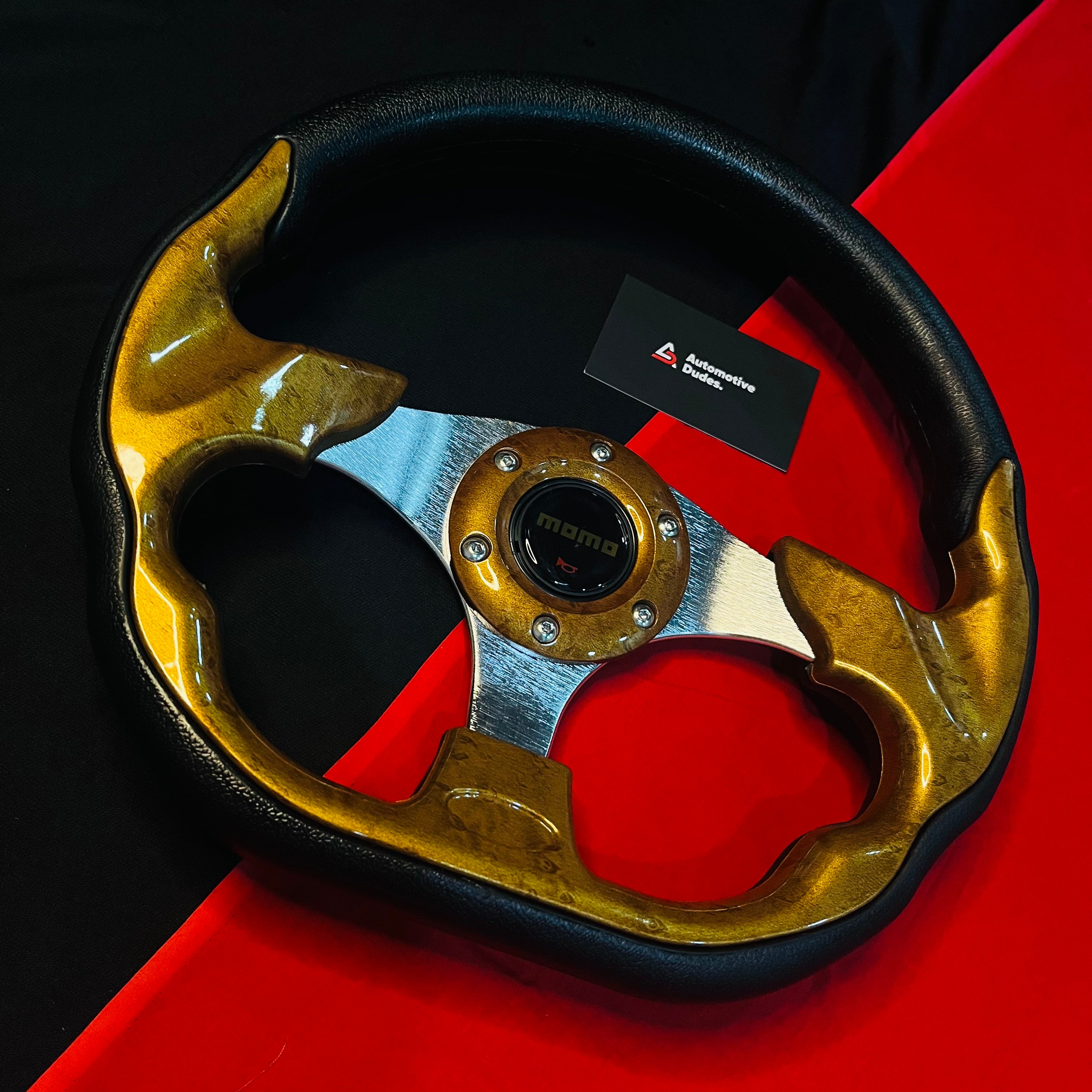 MOMO 12 Inch D-Shaped Universal Steering Wheel