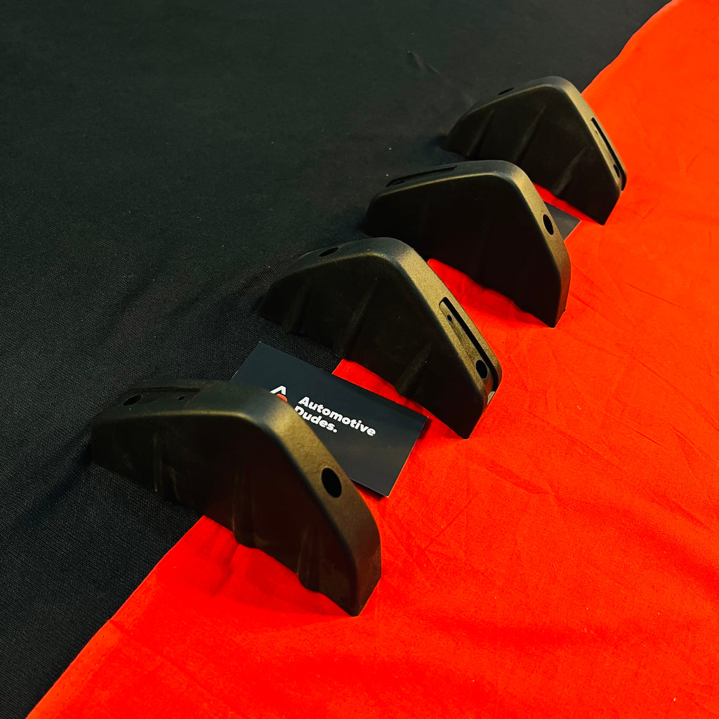 Rear Diffuser (4Pc Set) |  Gloss Black PVC | Shark Fin Design Universal Fit