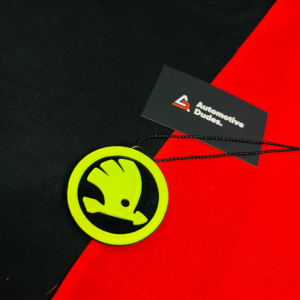 Fluorescent Green Car Mirror Hanging