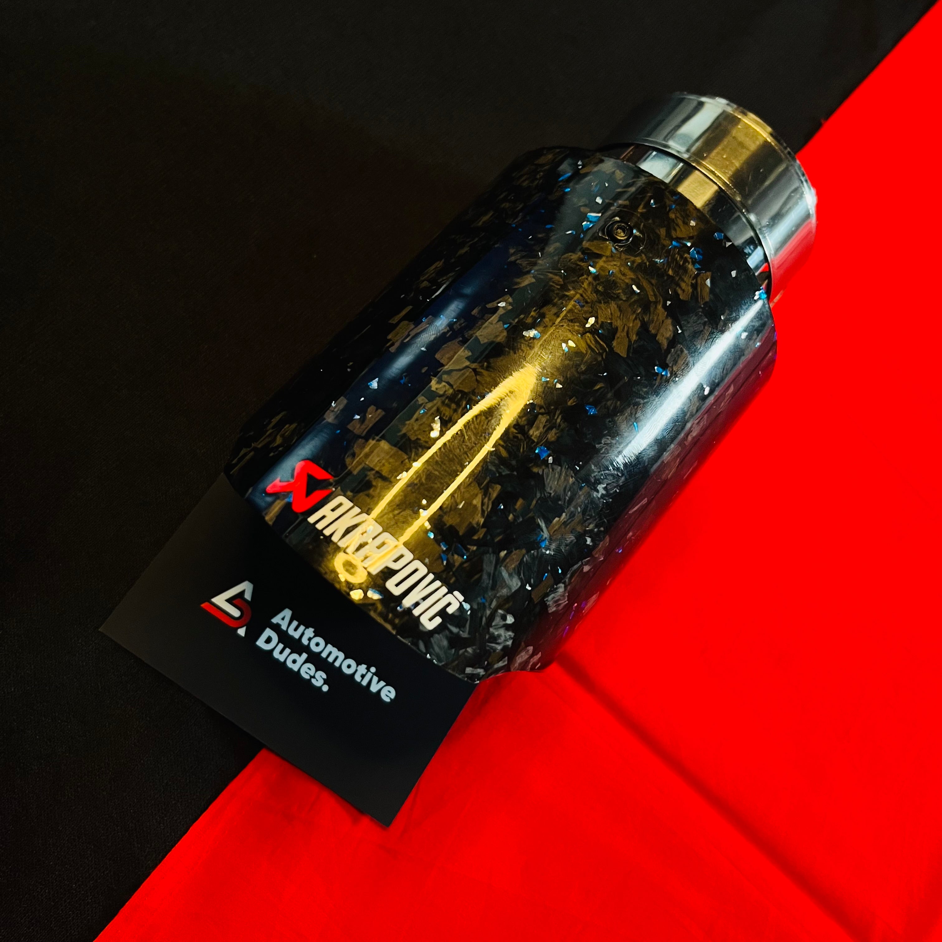 Akrapovic Exhaust Tip | Akra Blue Forged Carbon Single Tip