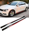Side Skirt  Gloss Black with Red Lip | Universal Fit 200 cm