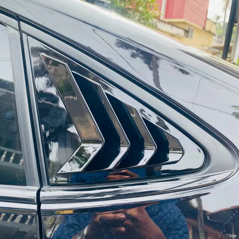 Car Window Louvers Gloss Black