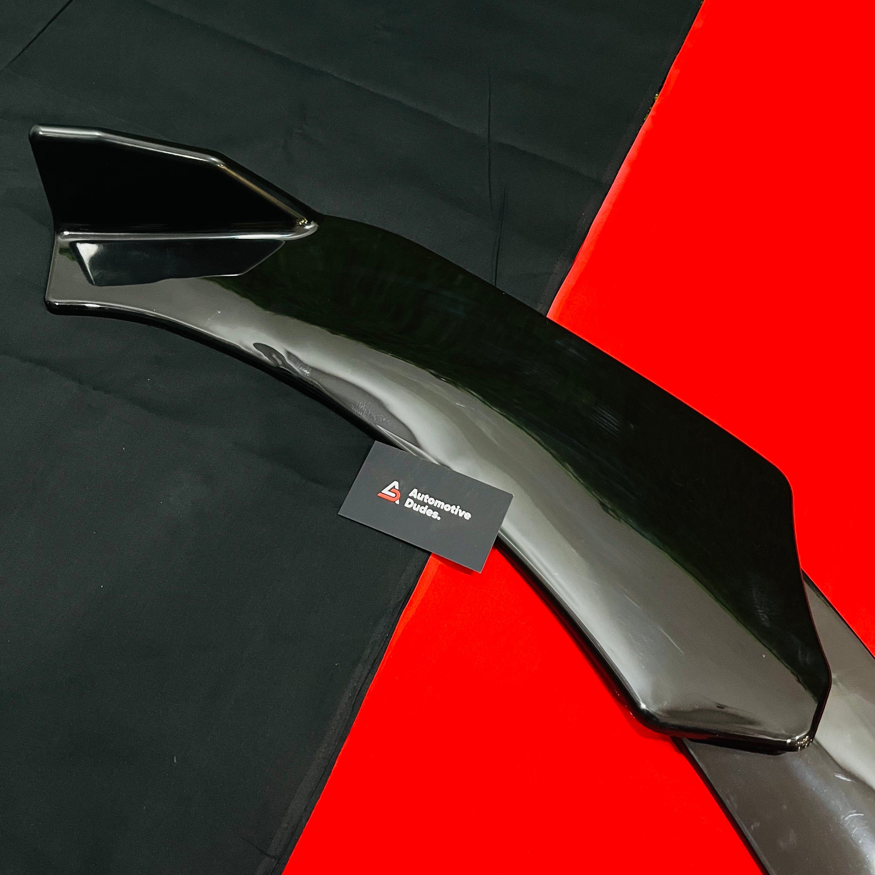 Gloss Black 3PC Front Bumper Splitter for Cars
