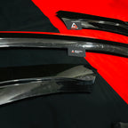 Universal 4 Pc Gloss Black Front Splitter Kit with Red Lip – ABS Body Kit for Cars