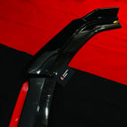 Universal 4 Pc Gloss Black Front Splitter Kit with Red Lip – ABS Body Kit for Cars