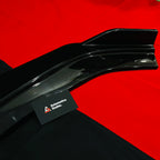 Universal 4 Pc Gloss Black Front Splitter Kit with Red Lip – ABS Body Kit for Cars
