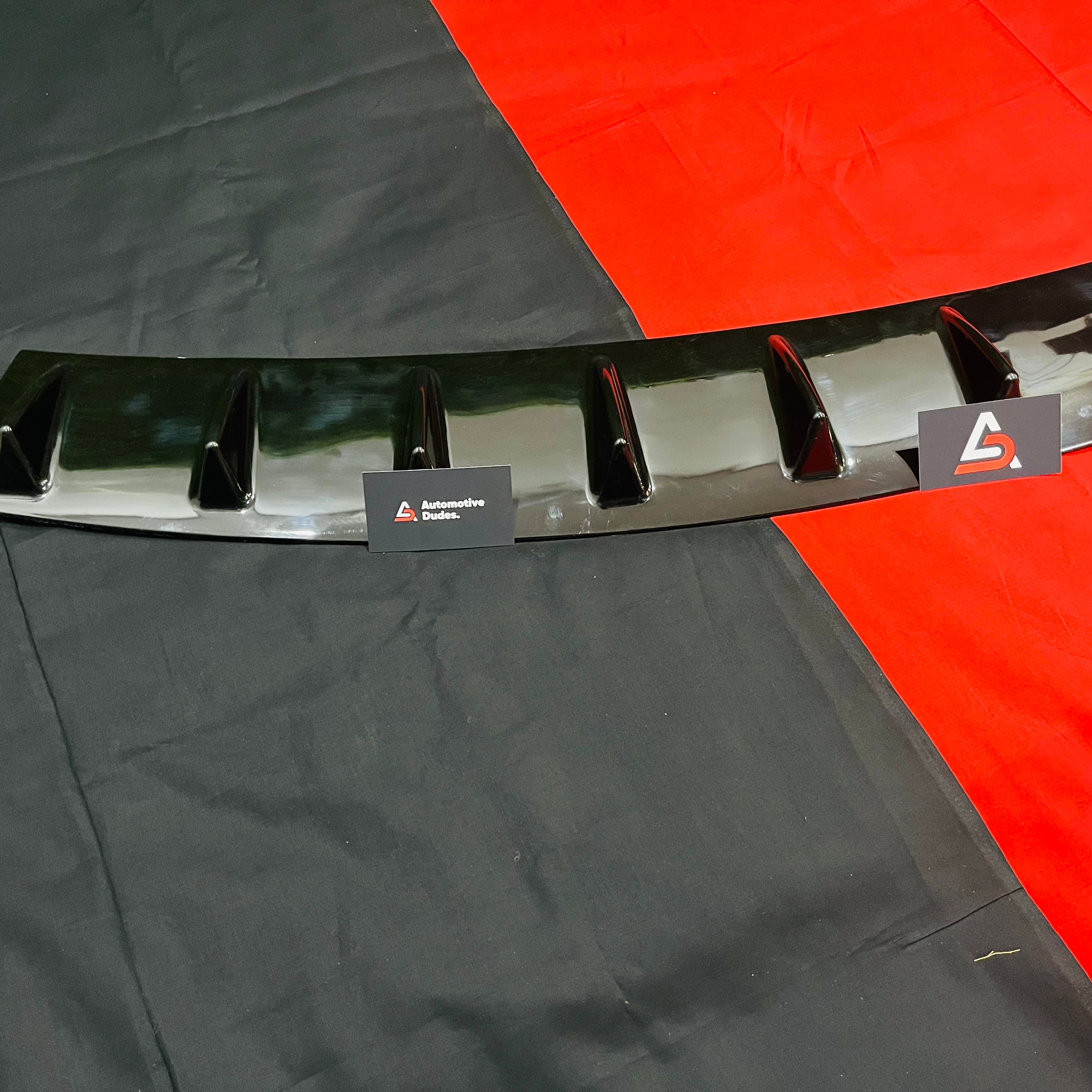 Universal Gloss Black 7 Fin Shark Rear Diffuser for Cars – ABS Body Kit