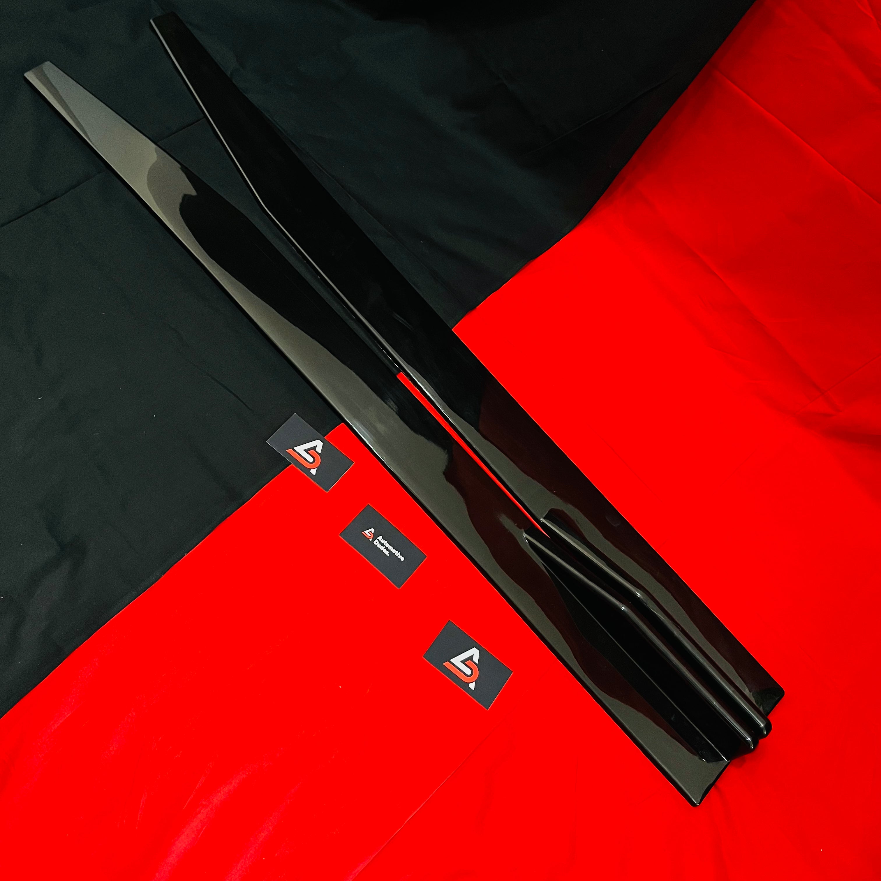 Gloss Black ABS Side Skirts – Universal 2Pc Car Body Kit Panels