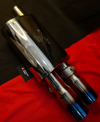 Remus Dual Tip Valvetronic Exhaust | Burnt Carbon Titanium Tips