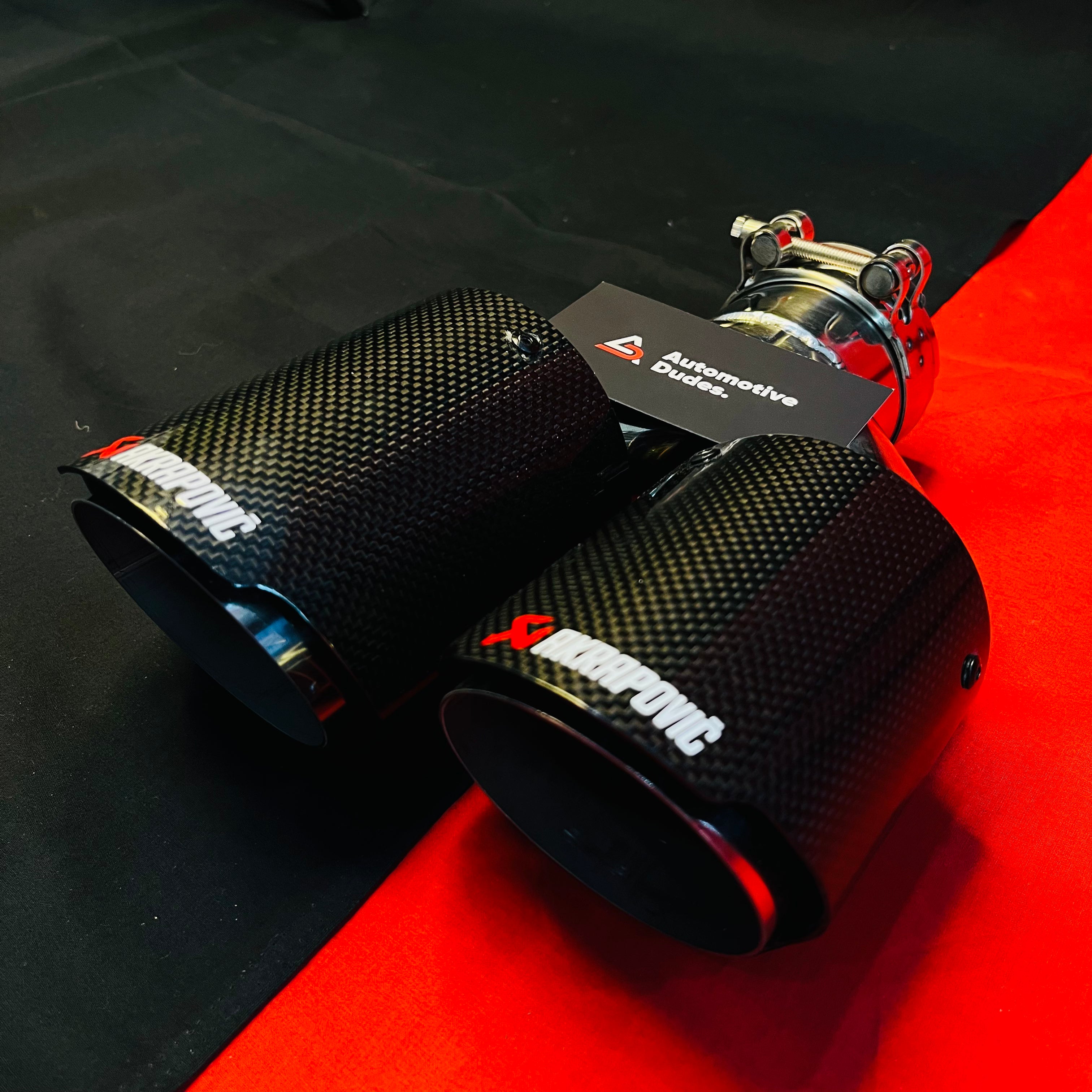 Akrapovic Dual Carbon Exhaust Tip | Sporty Carbon Finish