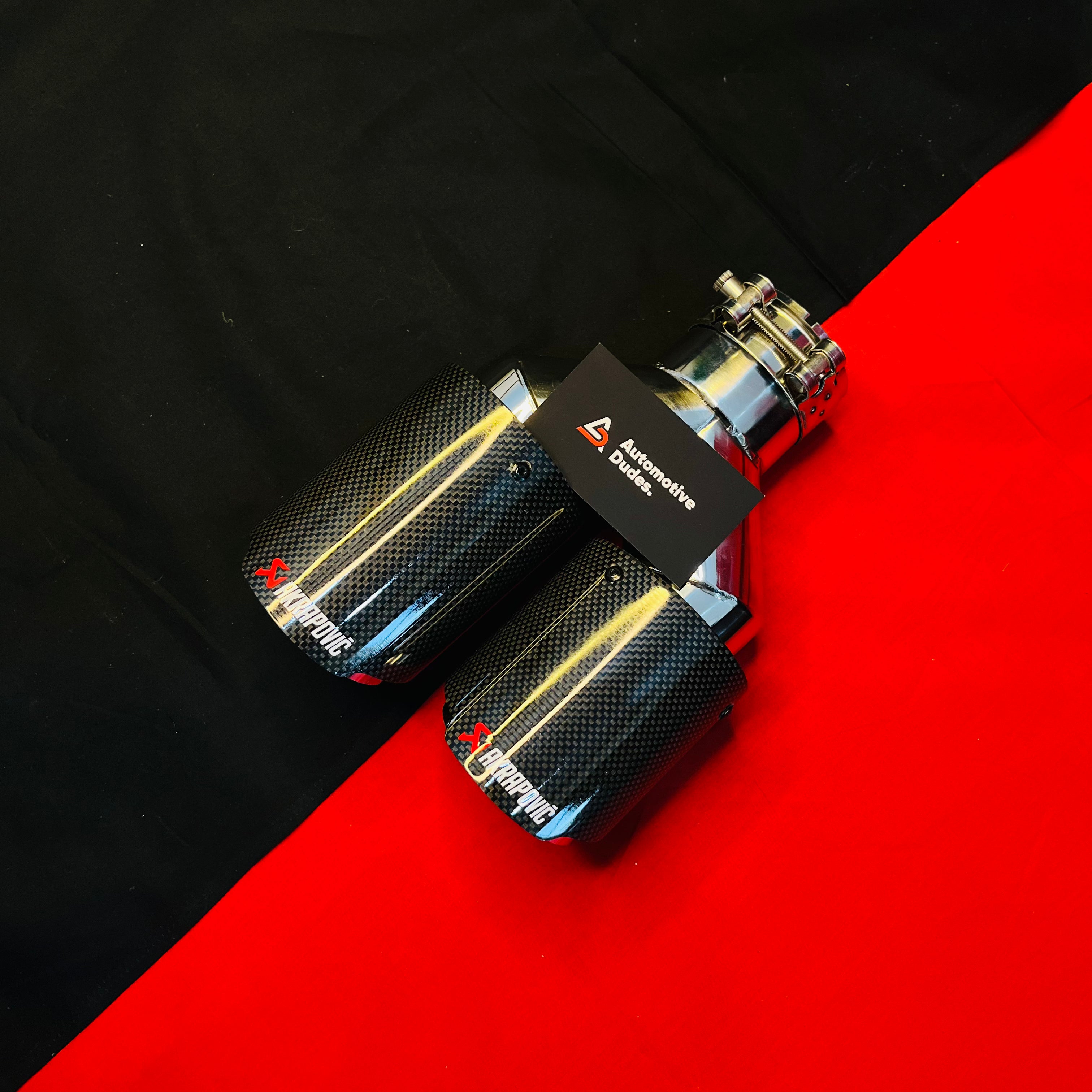 Akrapovic Dual Carbon Exhaust Tip | Sporty Carbon Finish