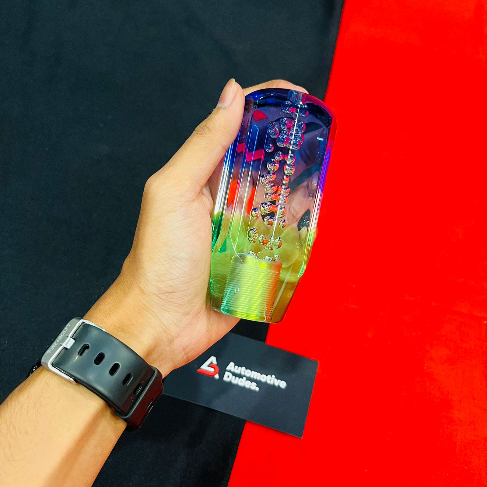 Crystal Multicolor Bubble Gear Knob – Universal Fit for Cars