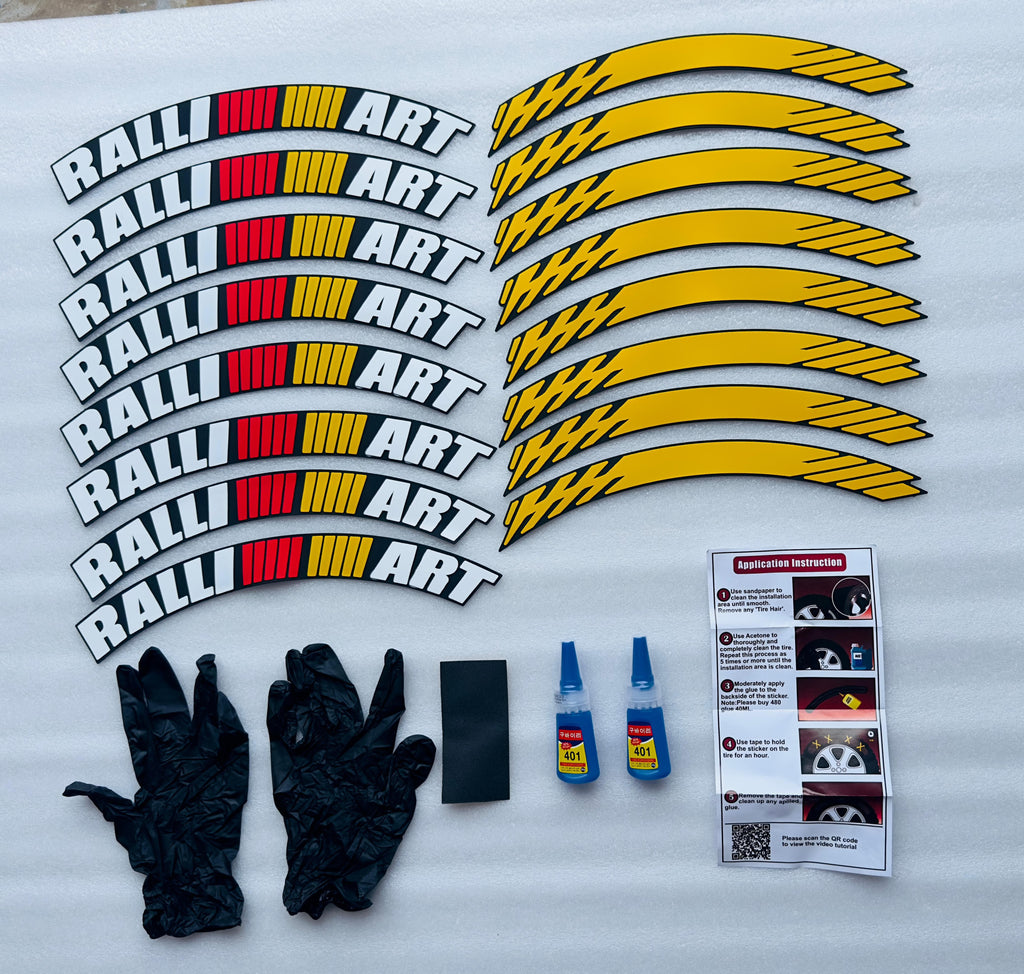 Set Of 8 Tyre Stickers