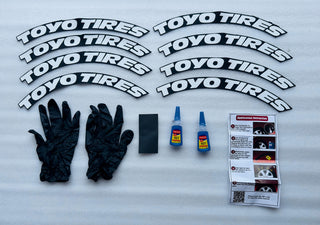 (Set of 8 for 4 Tyres) Car Stickers